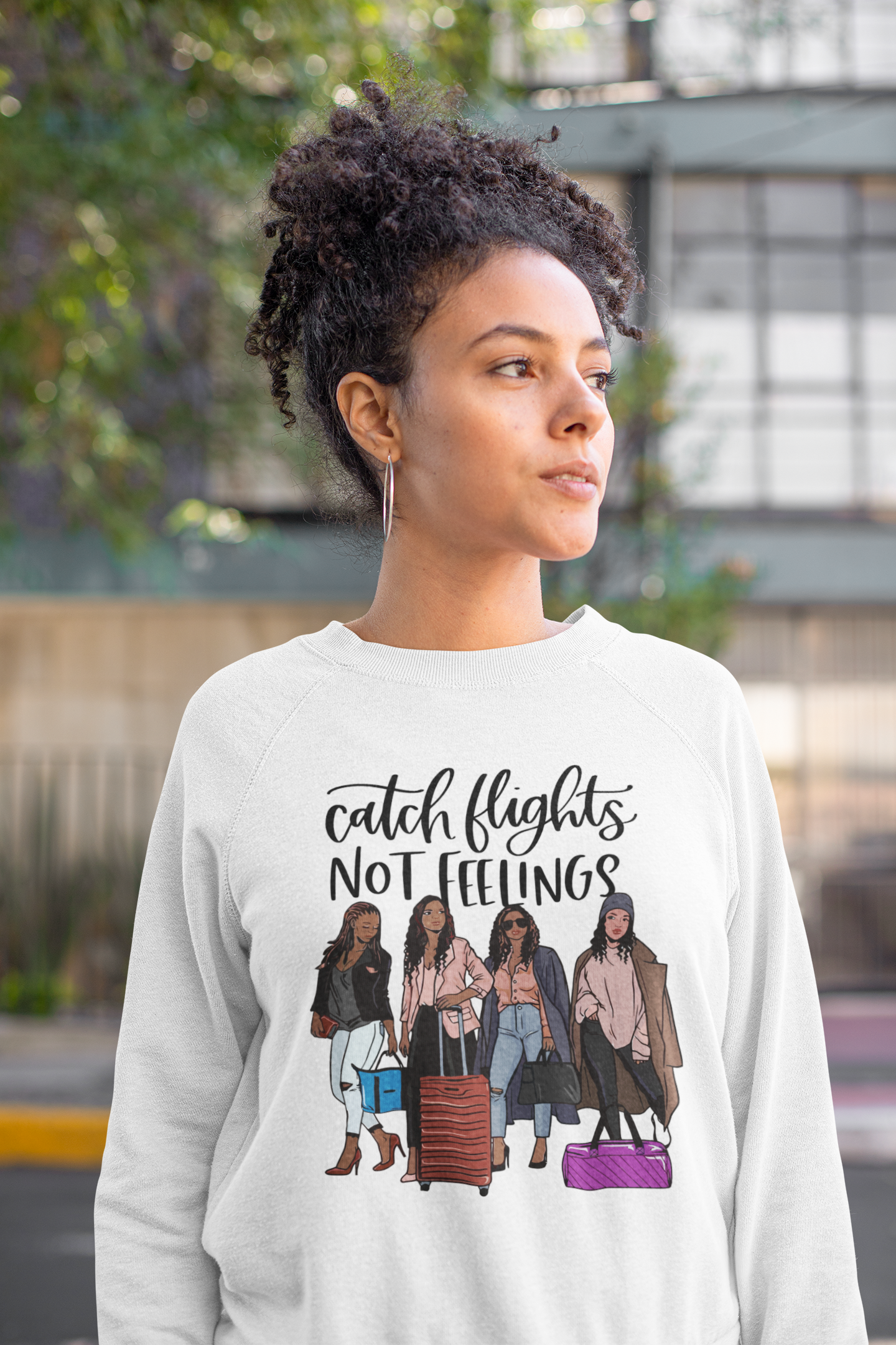 Catch Flights Not Feelings Unisex Long Sleeve Tee