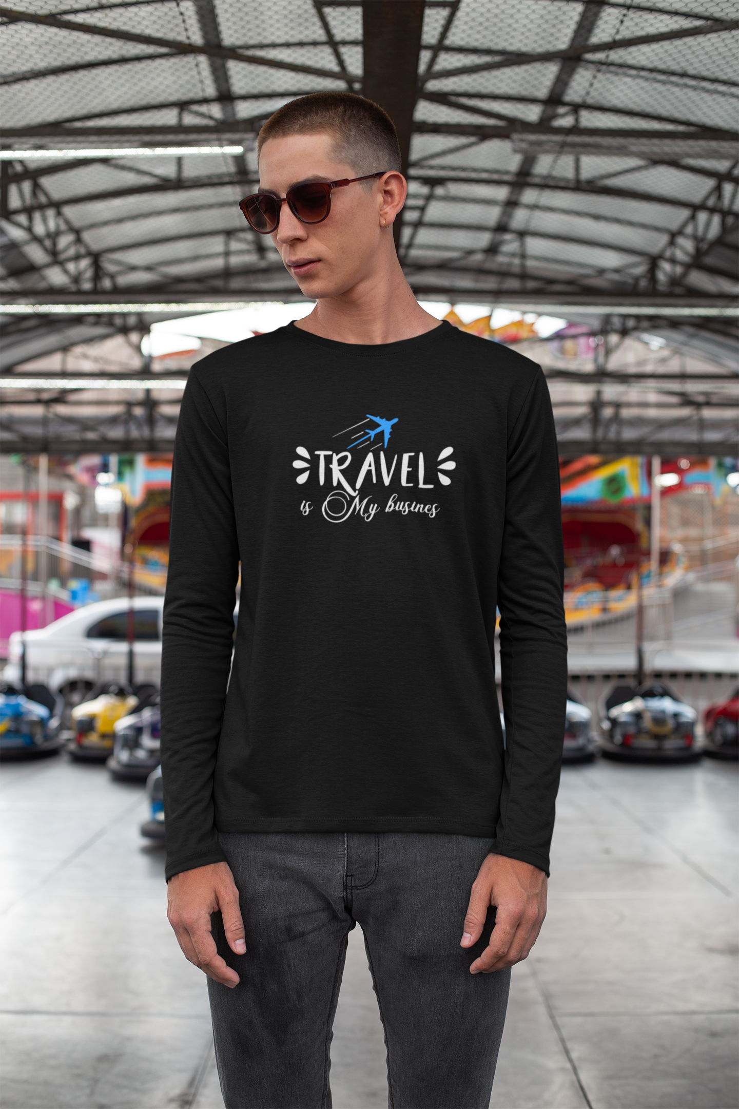 Travel is My Business Unisex Long Sleeve Tee