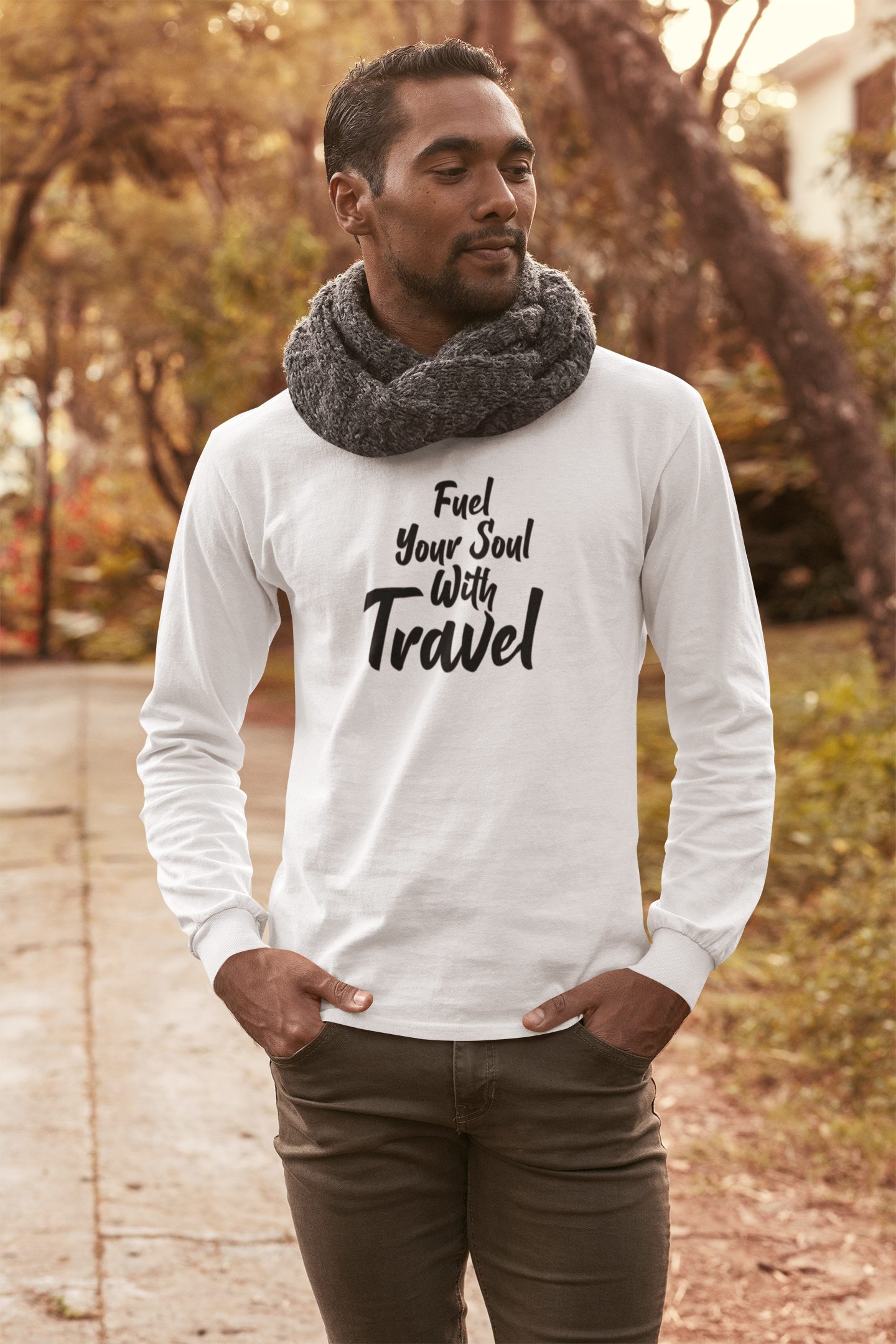 Fuel Your Soul With Travel Unisex Long Sleeve Tee