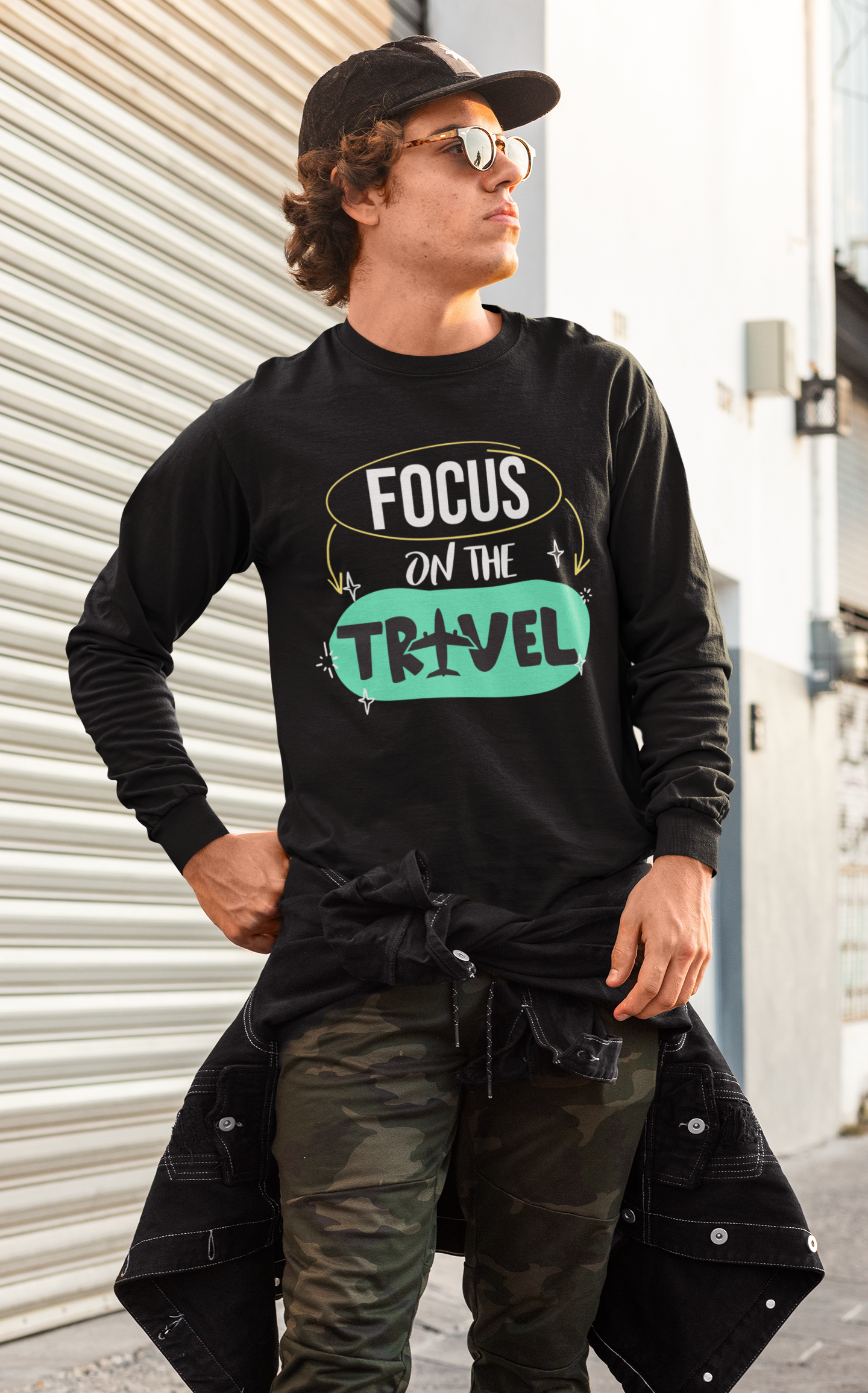 Focus On The Travel  Unisex Long Sleeve Tee