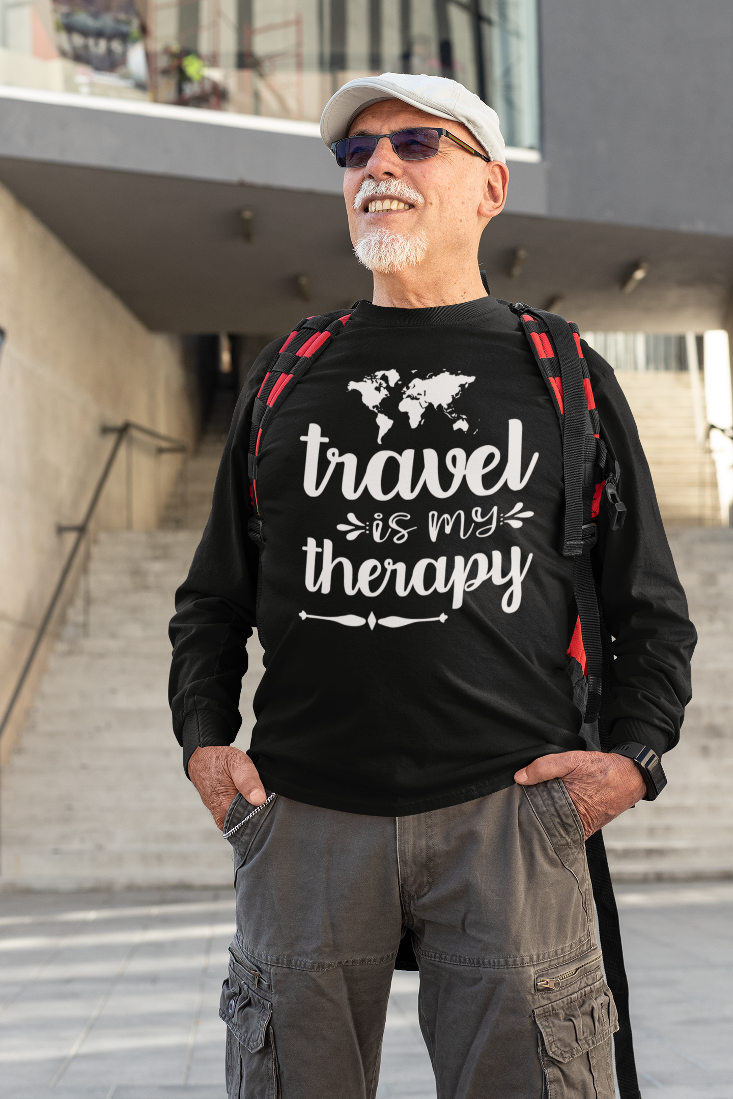 Travel is My Therapy Unisex Long Sleeve Tee