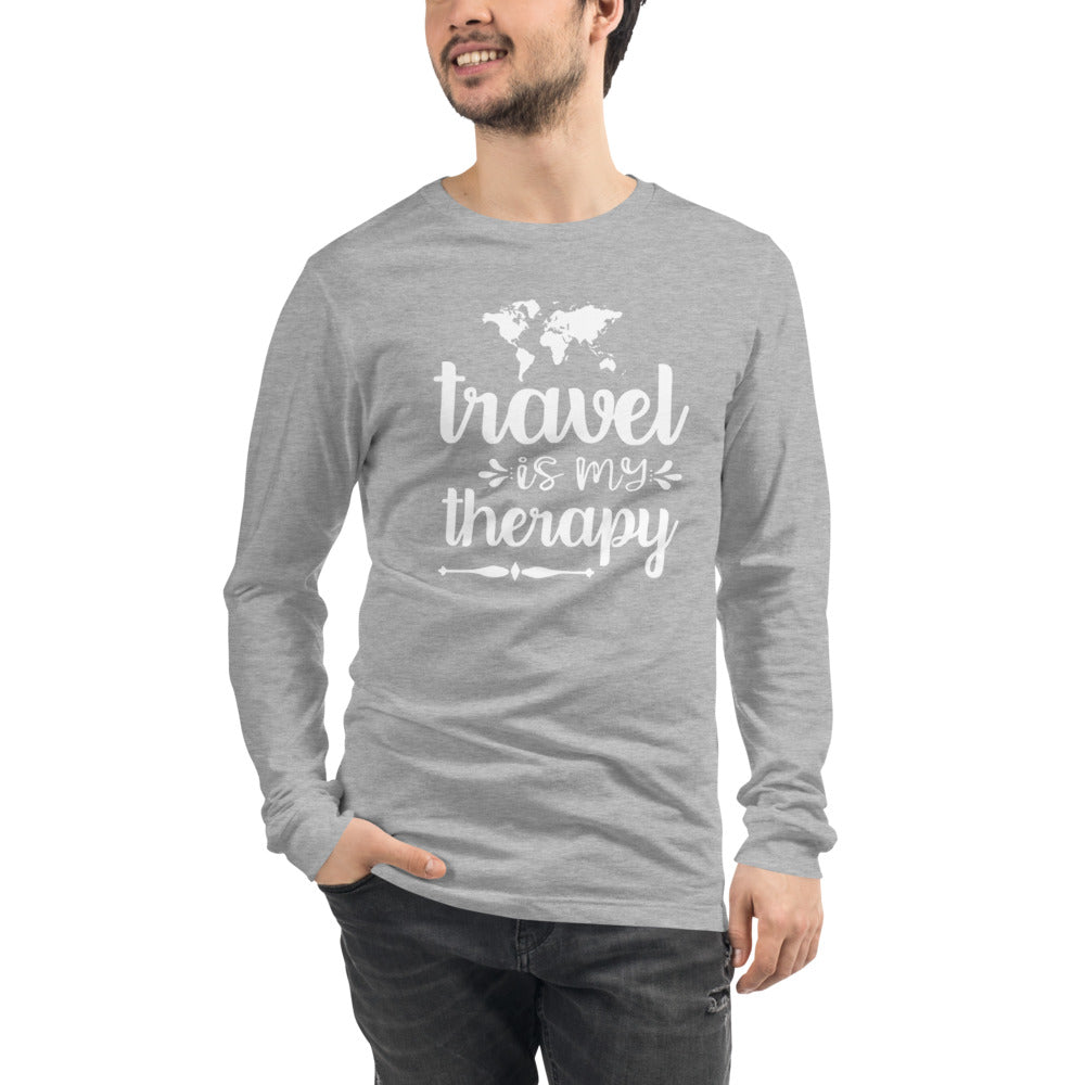 Travel is My Therapy Unisex Long Sleeve Tee