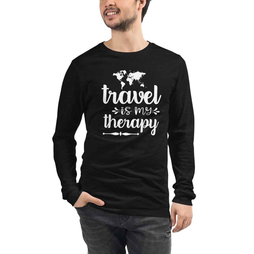 Travel is My Therapy Unisex Long Sleeve Tee