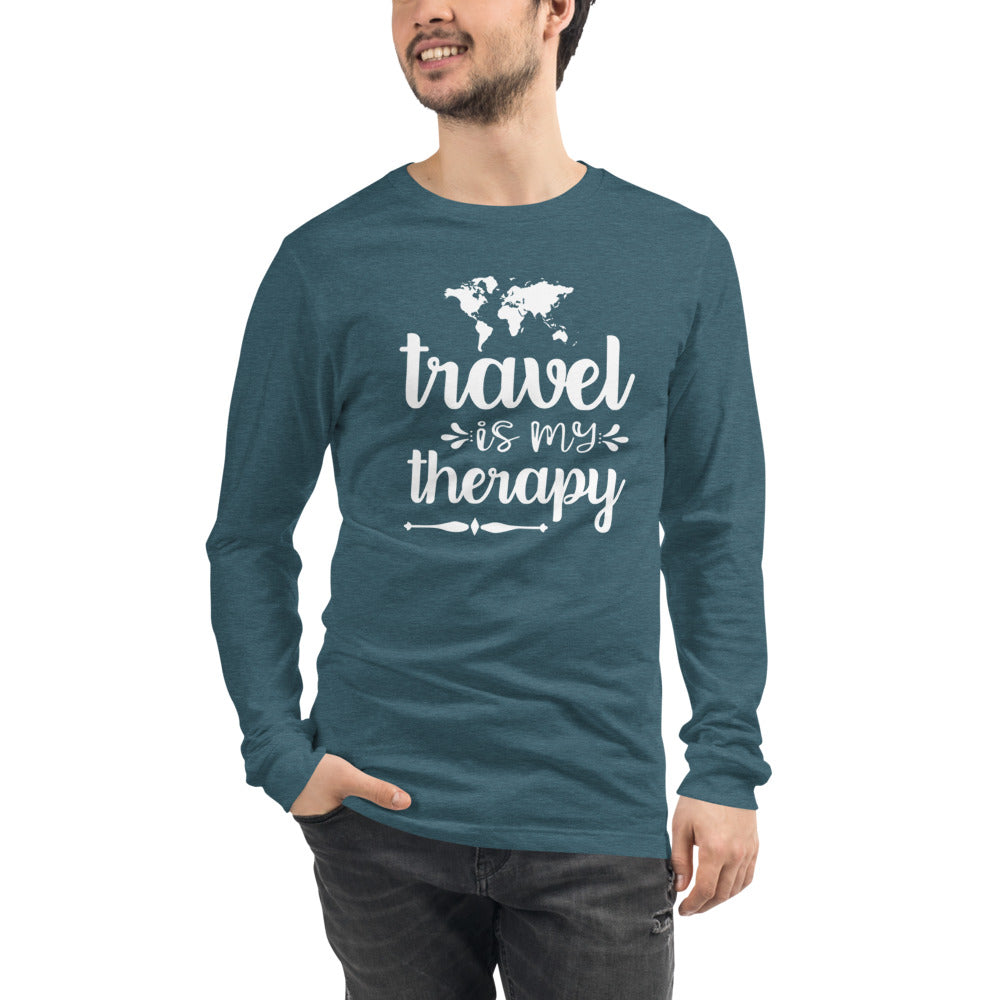 Travel is My Therapy Unisex Long Sleeve Tee