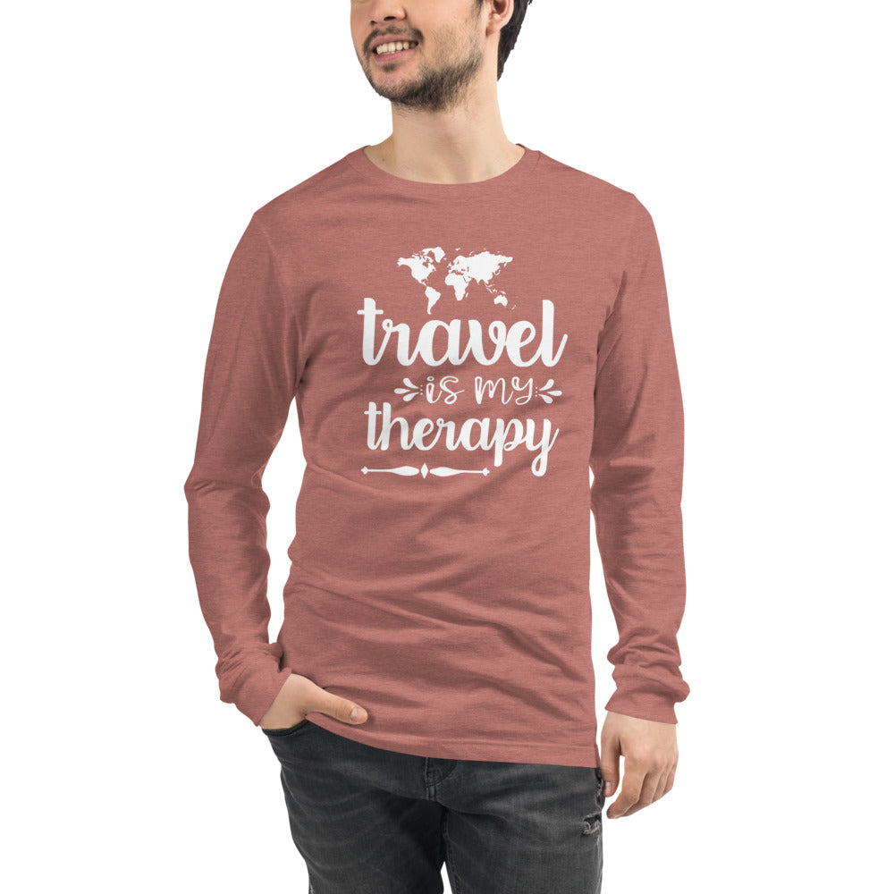 Travel is My Therapy Unisex Long Sleeve Tee