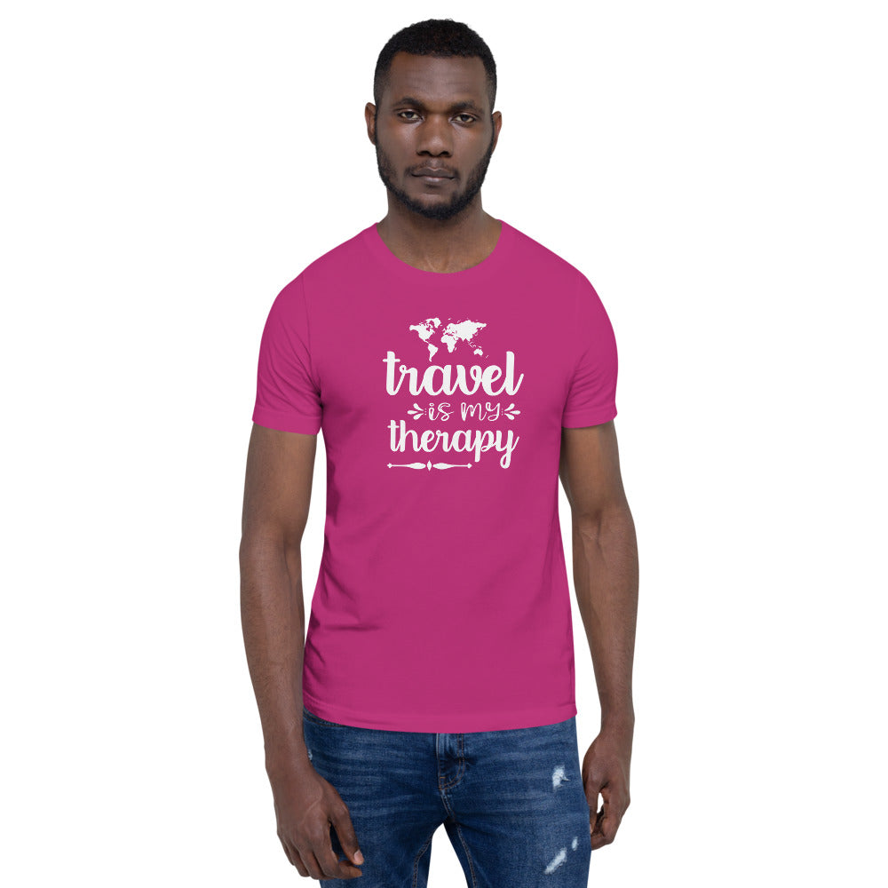 Travel is My Therapy Short-Sleeve Unisex T-Shirt