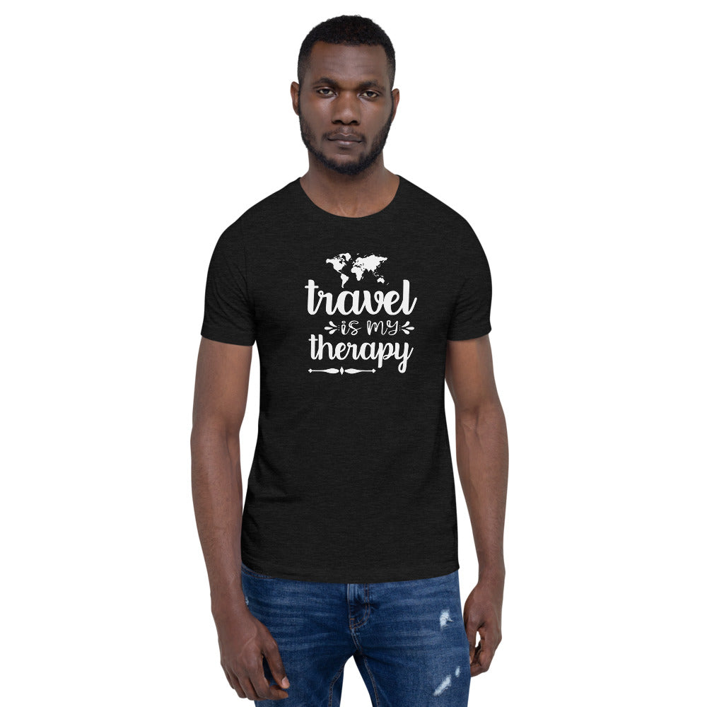 Travel is My Therapy Short-Sleeve Unisex T-Shirt