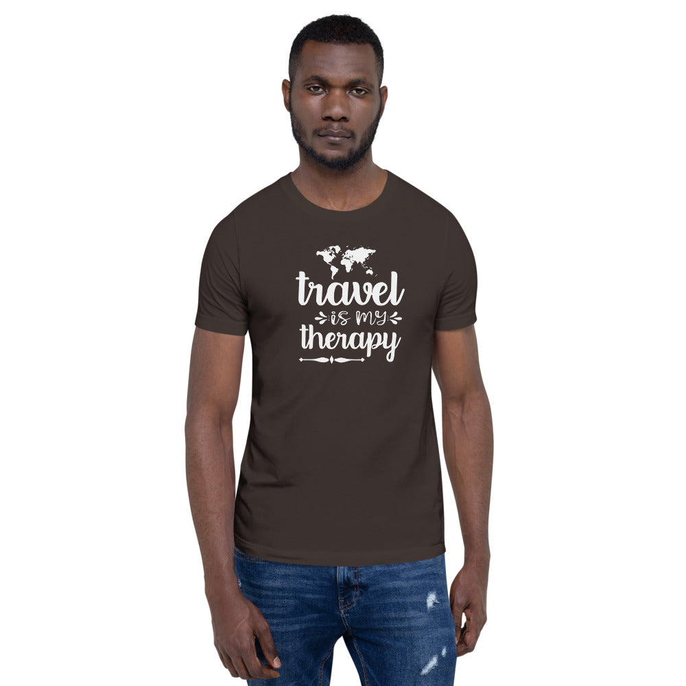 Travel is My Therapy Short-Sleeve Unisex T-Shirt