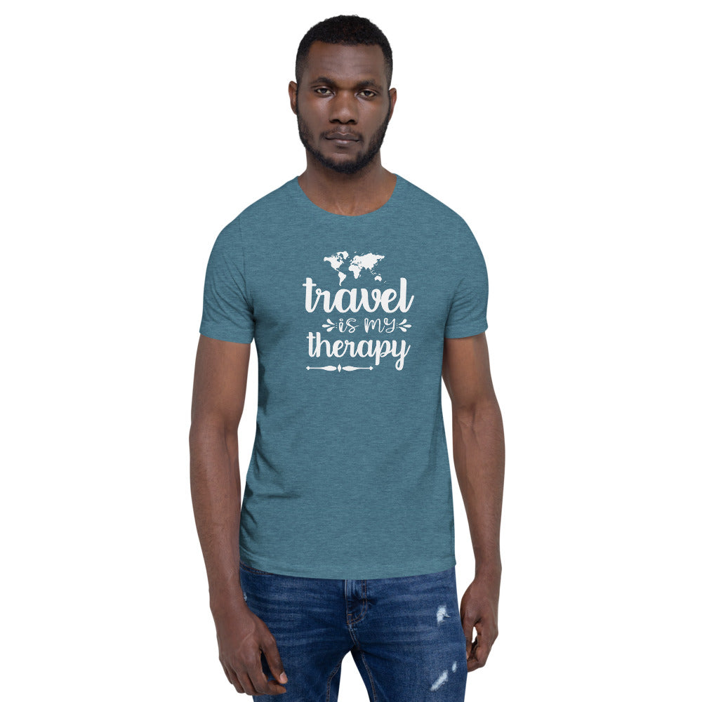 Travel is My Therapy Short-Sleeve Unisex T-Shirt