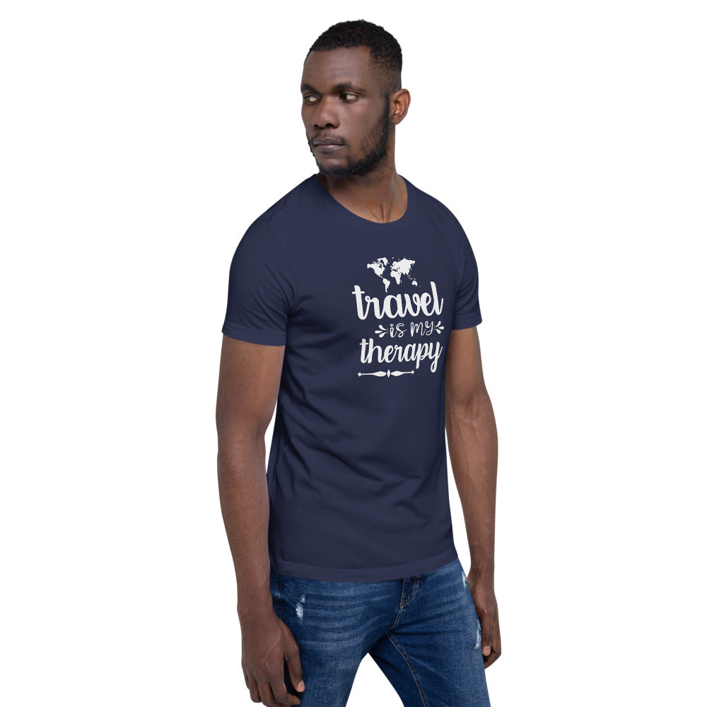 Travel is My Therapy Short-Sleeve Unisex T-Shirt