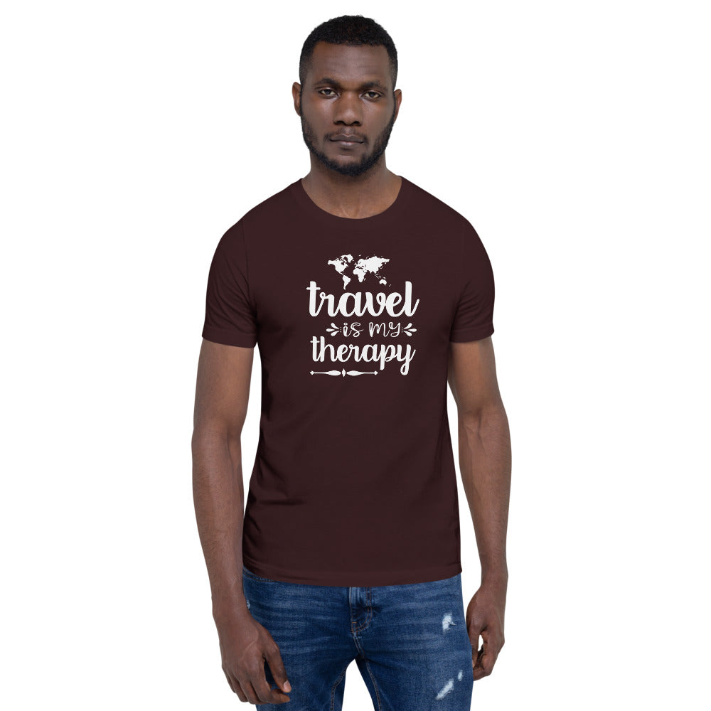 Travel is My Therapy Short-Sleeve Unisex T-Shirt