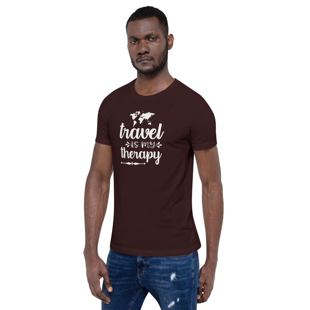 Travel is My Therapy Short-Sleeve Unisex T-Shirt